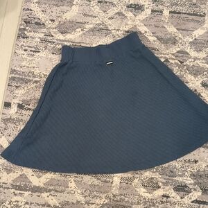 Kids Waffle Knit Blue Midi Skirt Size 7 Girls